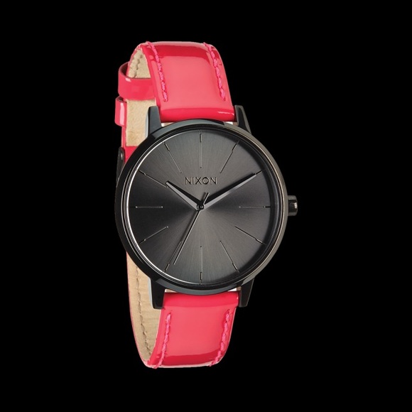 Nixon Watch Kensington Leather - Bright Pink patent - Picture 2 of 5